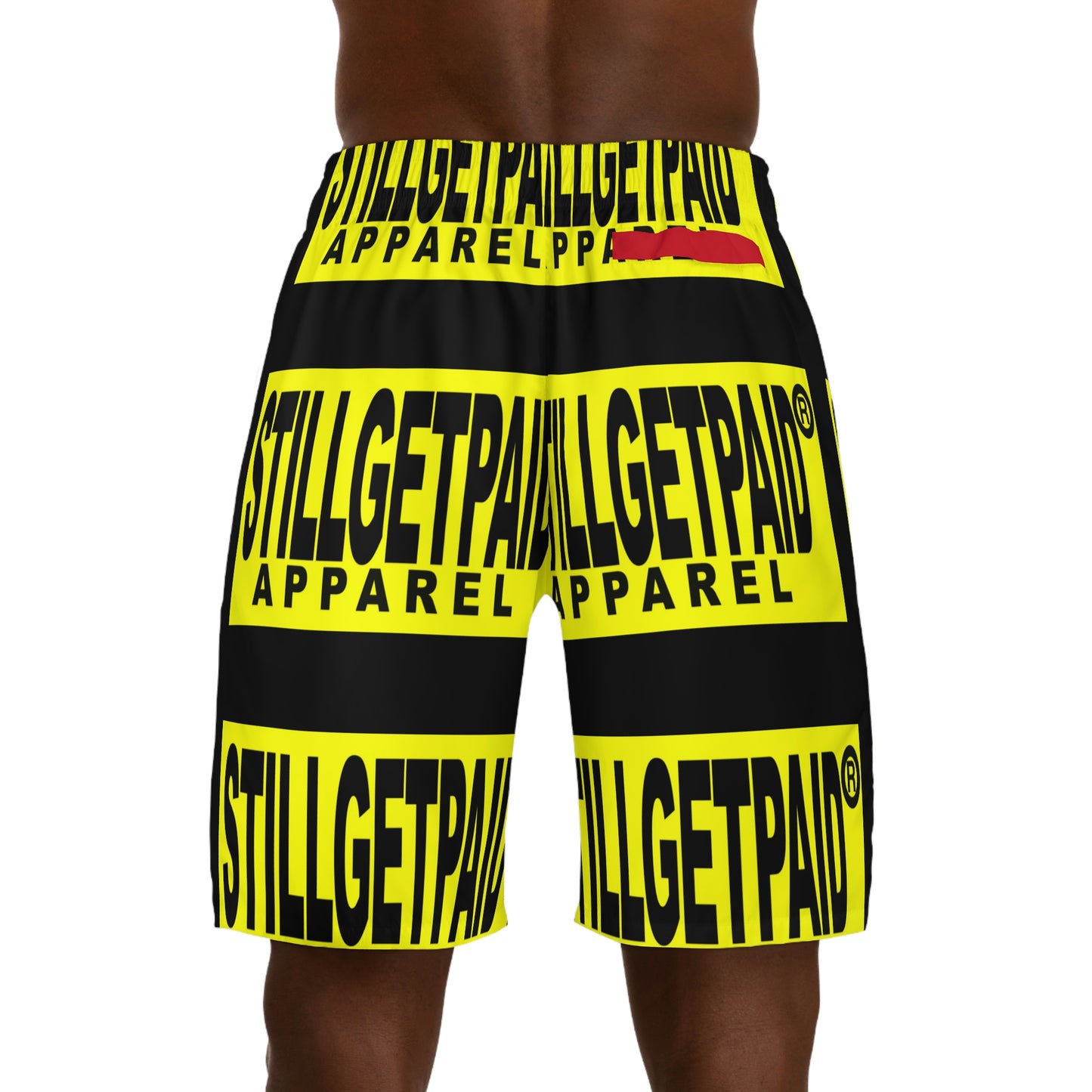 STILLGETPAID® APPAREL YELLOW Men's Jogger Shorts (AOP)